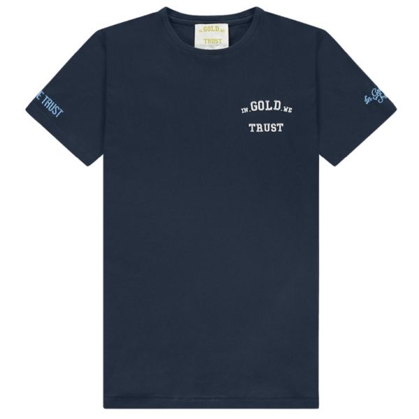 In Gold We Trust The Pusha T-shirt Navy