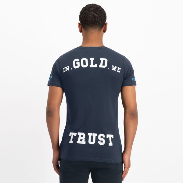 In Gold We Trust The Pusha T-shirt Navy