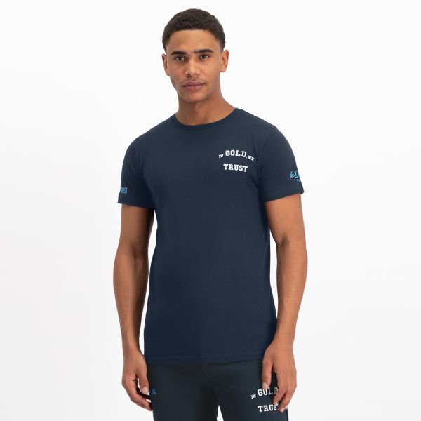 In Gold We Trust The Pusha T-shirt Navy