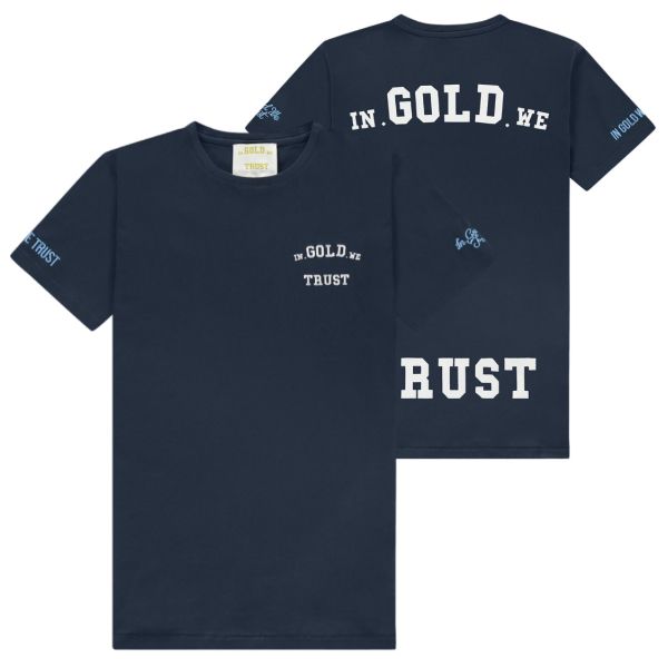 In Gold We Trust The Pusha T-shirt Navy