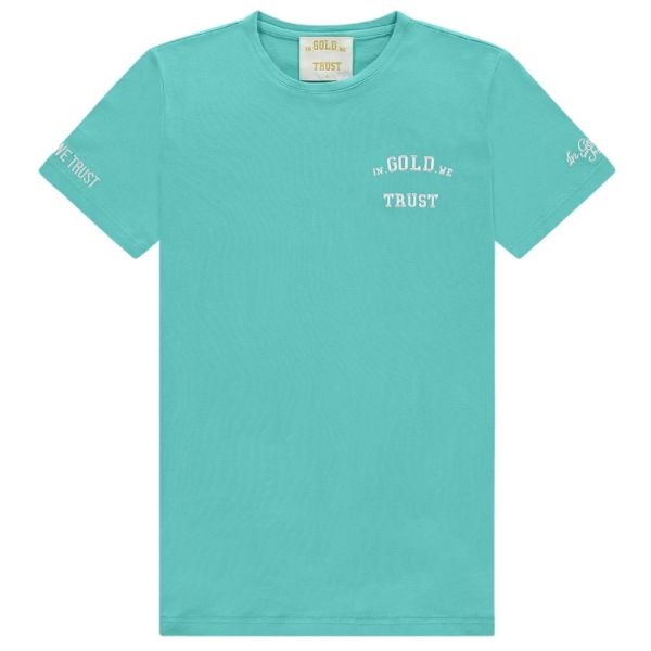 In Gold We Trust The Pusha T-shirt Turquoise