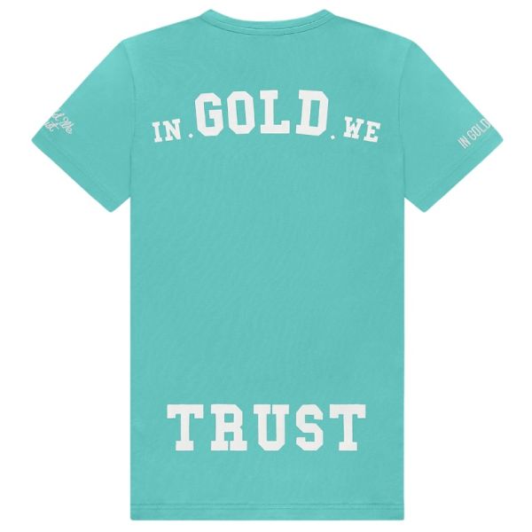In Gold We Trust The Pusha T-shirt Turquoise