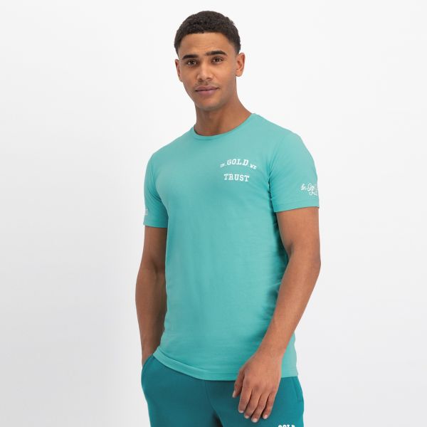 In Gold We Trust The Pusha T-shirt Turquoise