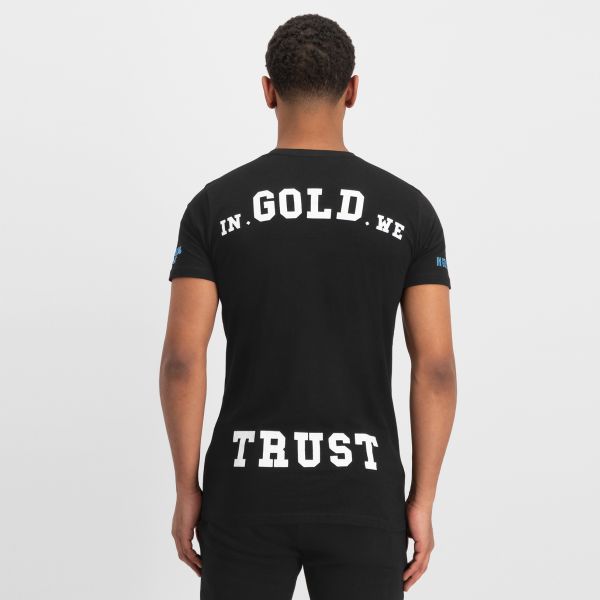 In Gold We Trust The Pusha T-shirt Zwart