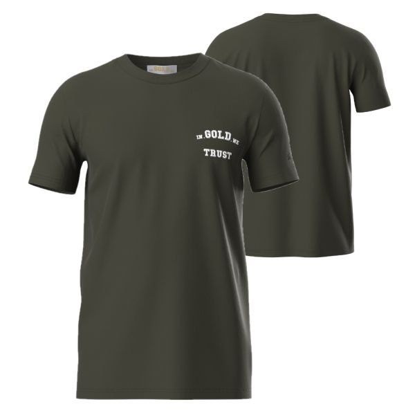 in gold we trust the pusha light t-shirt donker groen 1