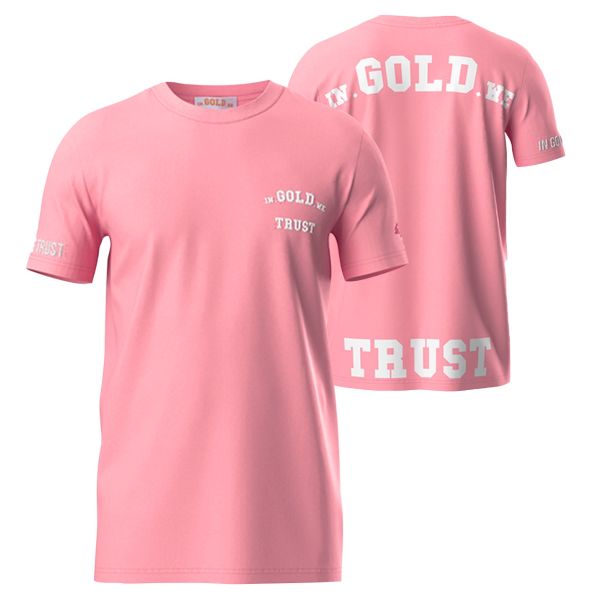 In Gold We Trust The Pusha T-shirt Roze