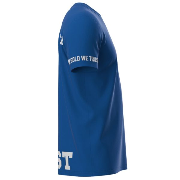In Gold We Trust The Pusha T-shirt Blauw