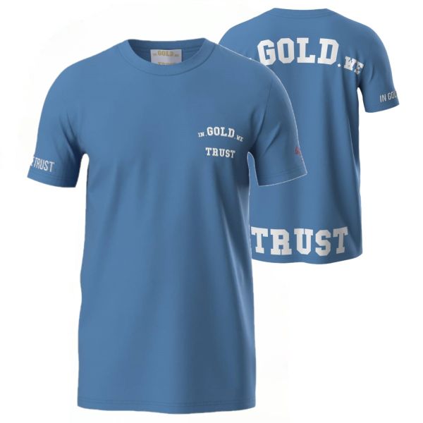 In Gold We Trust The Pusha T-shirt Blauw
