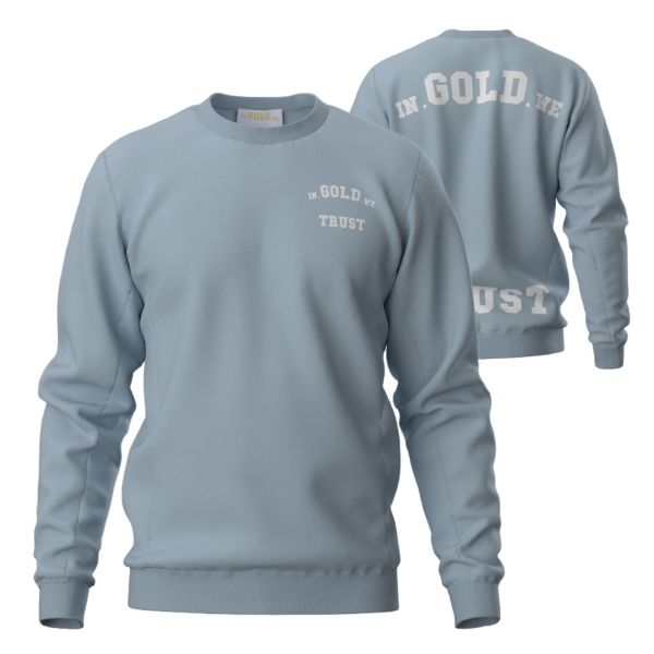 In Gold We Trust The Slim 2.0 Sweater Baby Blauw