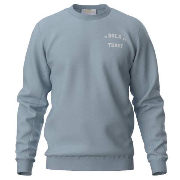 In Gold We Trust The Slim 2.0 Sweater Baby Blauw