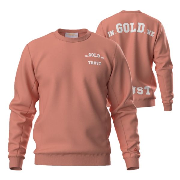 In Gold We Trust The Slim 2.0 Sweater Donker Peach