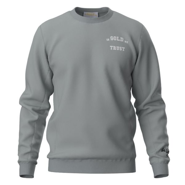 In Gold We Trust The Slim Light Sweater Antraciet