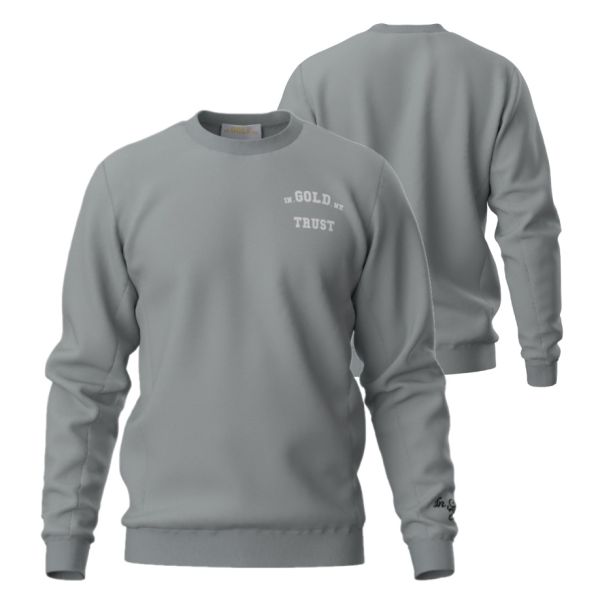 In Gold We Trust The Slim Light Sweater Antraciet