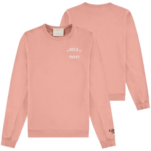 In Gold We Trust The Slim Light Sweater Donker Peach