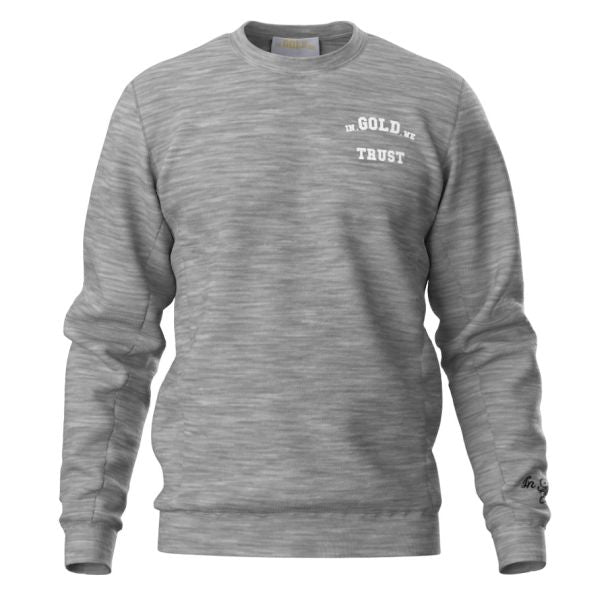 In Gold We Trust The Slim Light Sweater Grijs