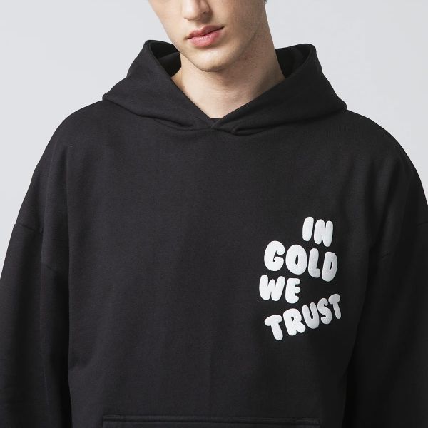 In Gold We Trust The Ted Hoodie Zwart