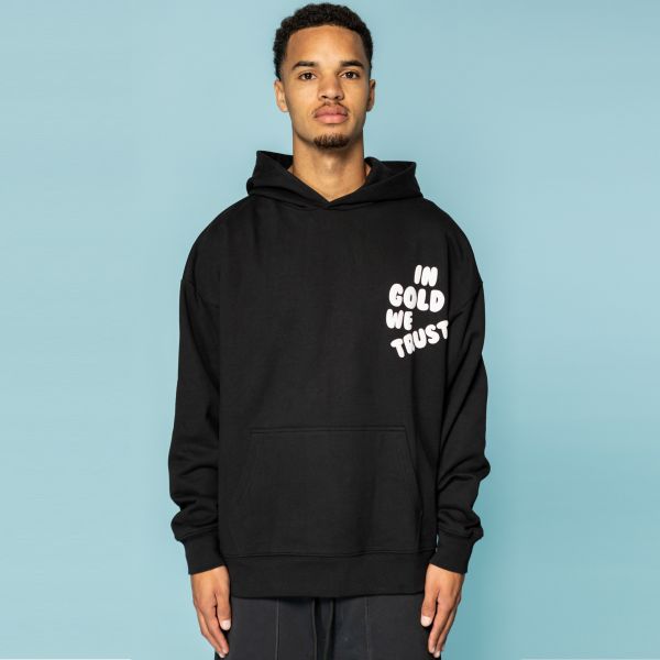 In Gold We Trust The Ted Hoodie Zwart