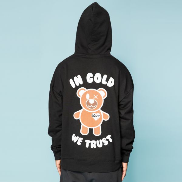 In Gold We Trust The Ted Hoodie Zwart