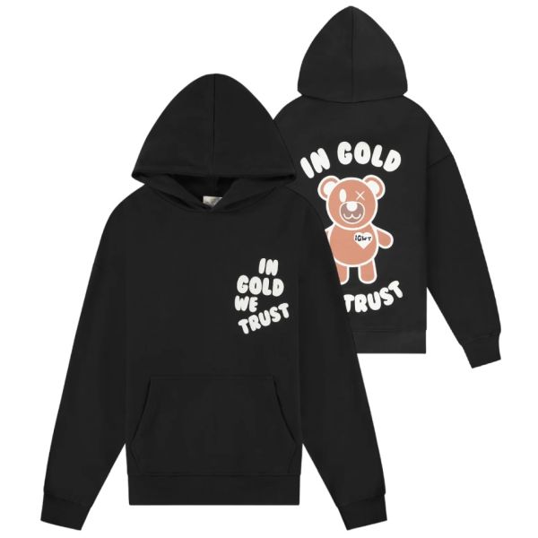 In Gold We Trust The Ted Hoodie Zwart