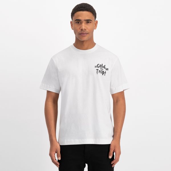 In Gold We Trust The Uni T T-shirt Wit