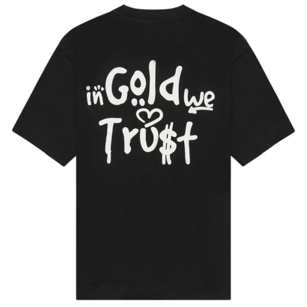 In Gold We Trust The Uni T T-shirt Zwart