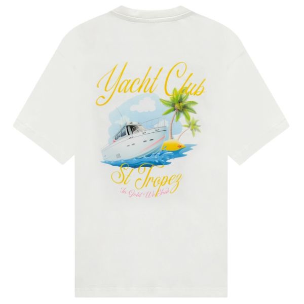 In Gold We Trust The Yacht T-shirt Wit