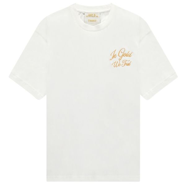 In Gold We Trust The Yacht T-shirt Wit