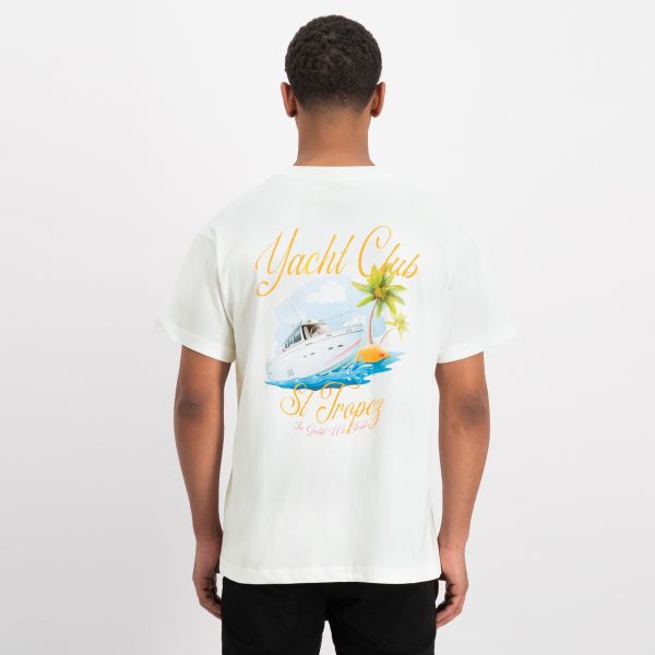 In Gold We Trust The Yacht T-shirt Wit