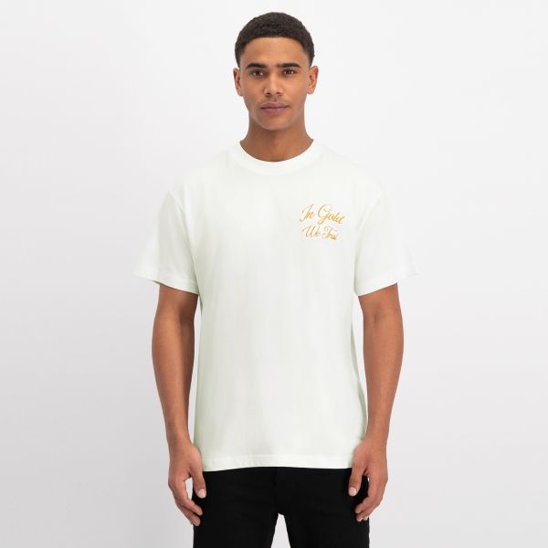 In Gold We Trust The Yacht T-shirt Wit