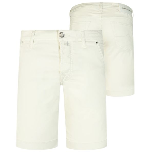 Jacob Cohën Bermuda Lou Korte Broek Off White