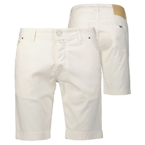 Jacob Cohën Bermuda Lou Korte Broek Off White