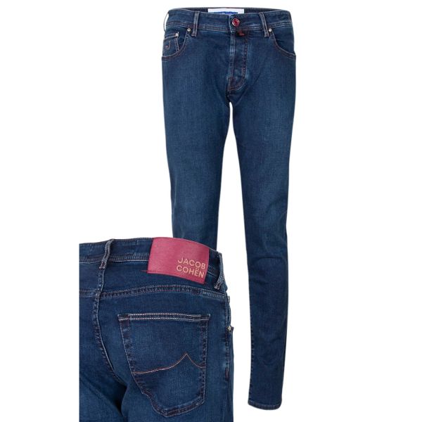Jacob Cohën Nick Slim Jeans Donker Blauw