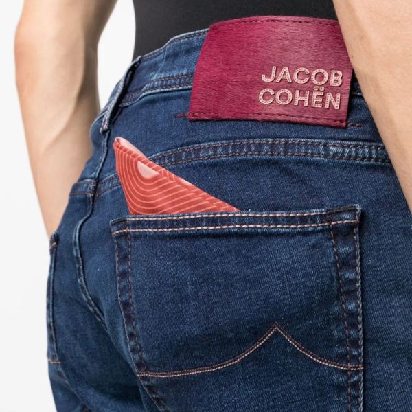 Jacob Cohën Nick Slim Jeans Donker Blauw