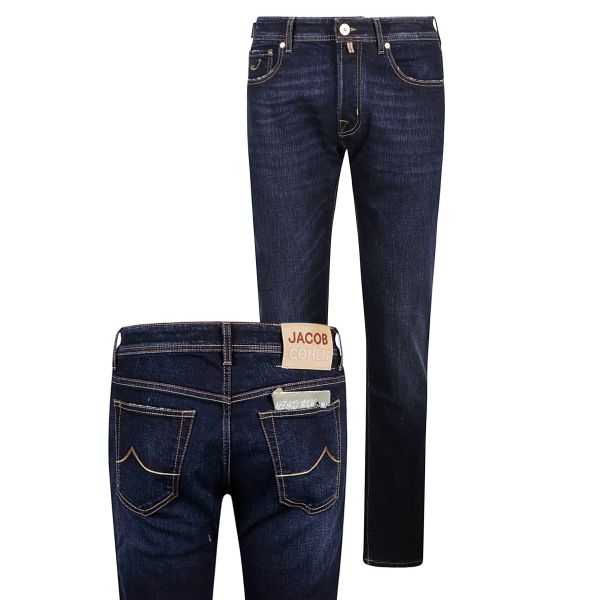 Jacob Cohën Nick Slim Jeans Donker Blauw