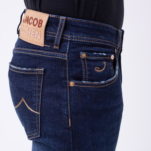 Jacob Cohën Nick Slim Jeans Donker Blauw
