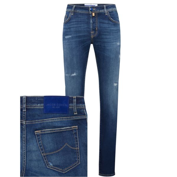 Jacob Cohën Nick Super Slim Jeans Donker Blauw