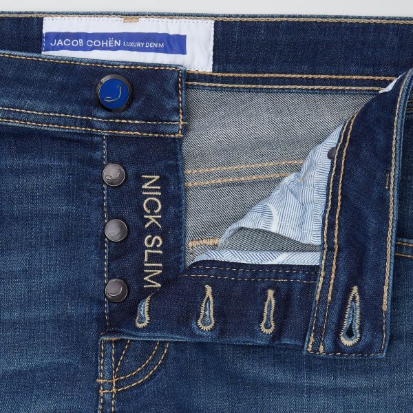 Jacob Cohën Nick Super Slim Jeans Donker Blauw