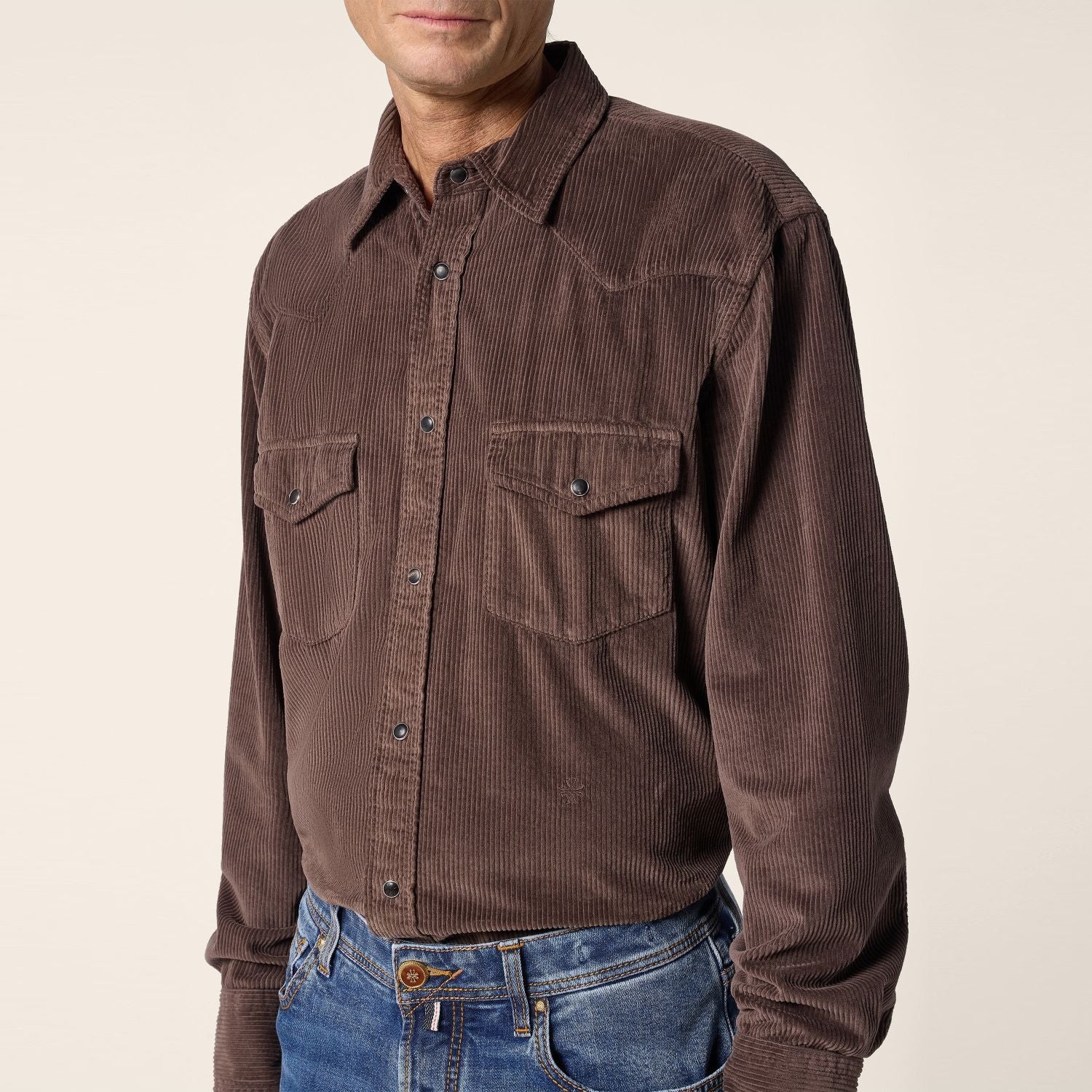 Jacob Cohën Western Overhemd Bruin