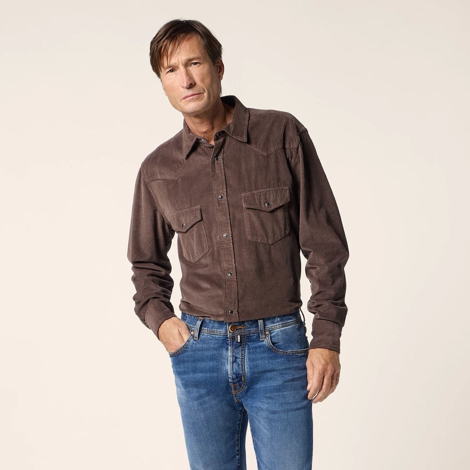 Jacob Cohën Western Overhemd Bruin