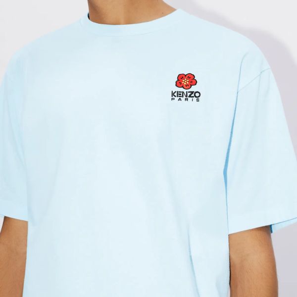 Kenzo Boke Flower Crest T-shirt Licht Blauw
