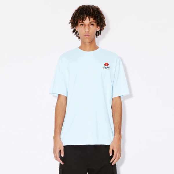 Kenzo Boke Flower Crest T-shirt Licht Blauw
