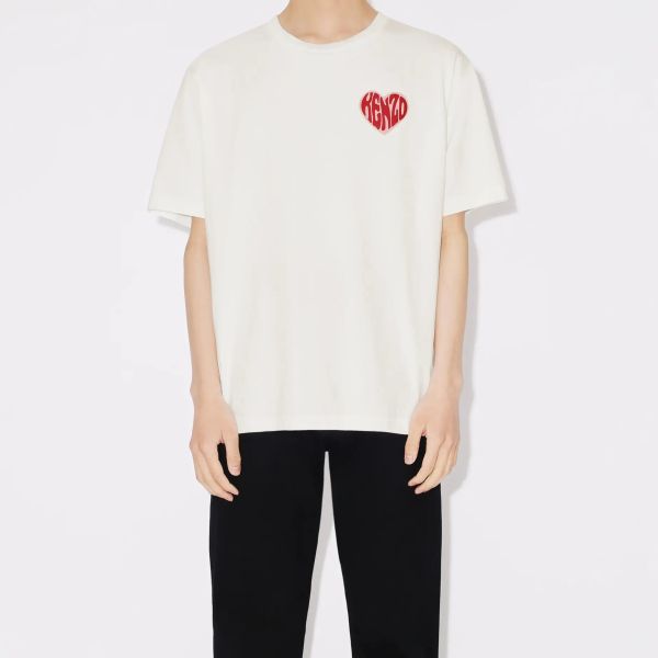 Kenzo Hearts Oversized T-shirt Off White