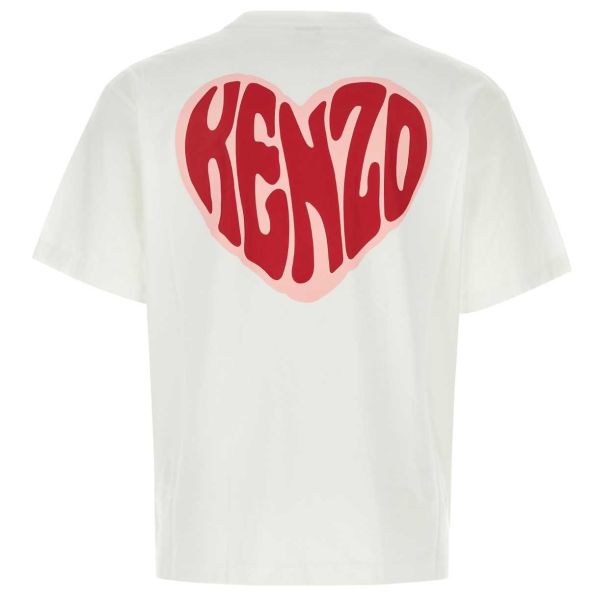 Kenzo Hearts Oversized T-shirt Off White