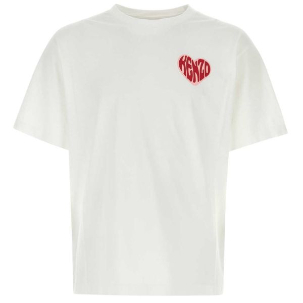 Kenzo Hearts Oversized T-shirt Off White