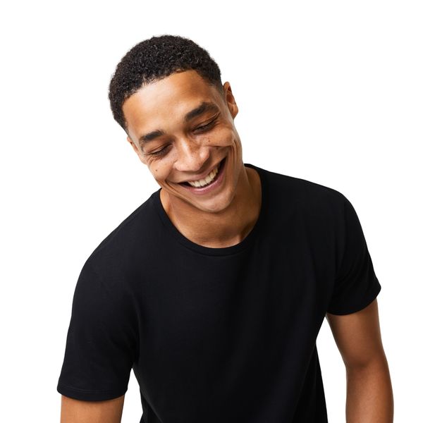 lacoste 3-pack basic t-shirt zwart