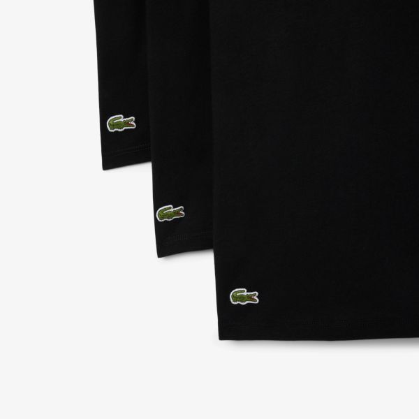 Lacoste 3-Pack Lounge T-shirt Zwart