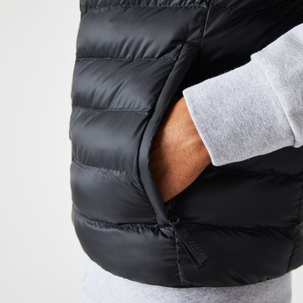 lacoste bodywarmer zwart