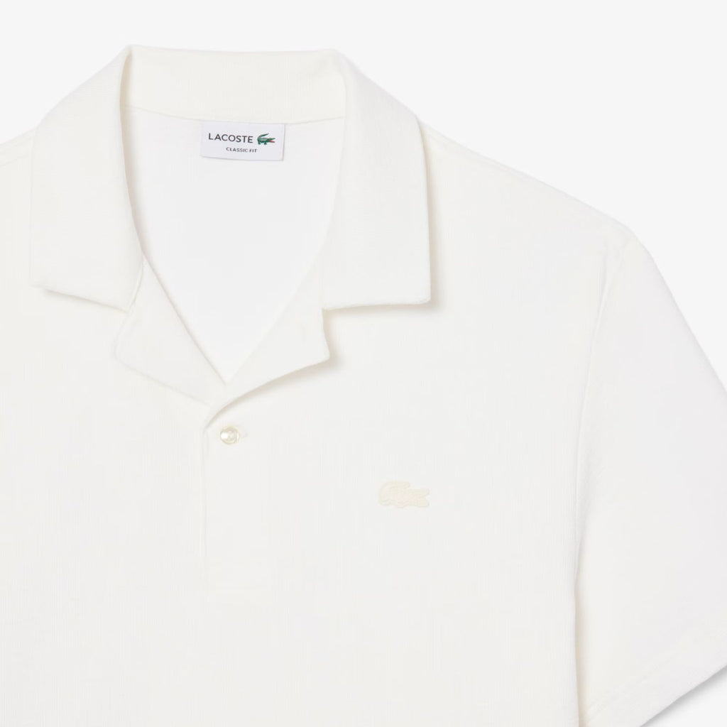 Lacoste Classic Fit Textured Polo Off White