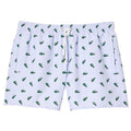 Lacoste Crocodile Print Zwembroek Licht Blauw