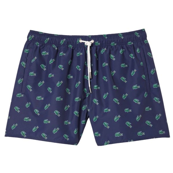 Lacoste Crocodile Print Zwembroek Navy